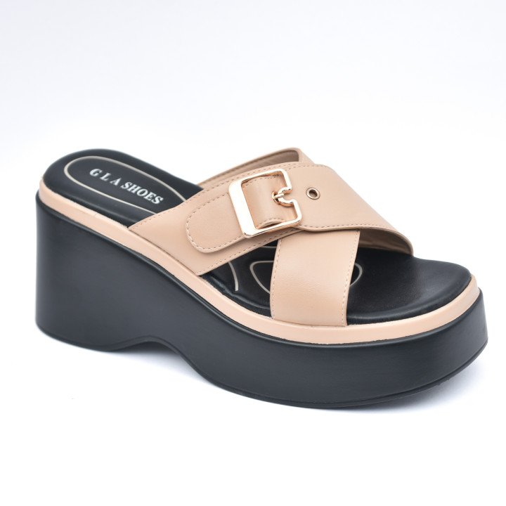 Mules compensées avec boucle