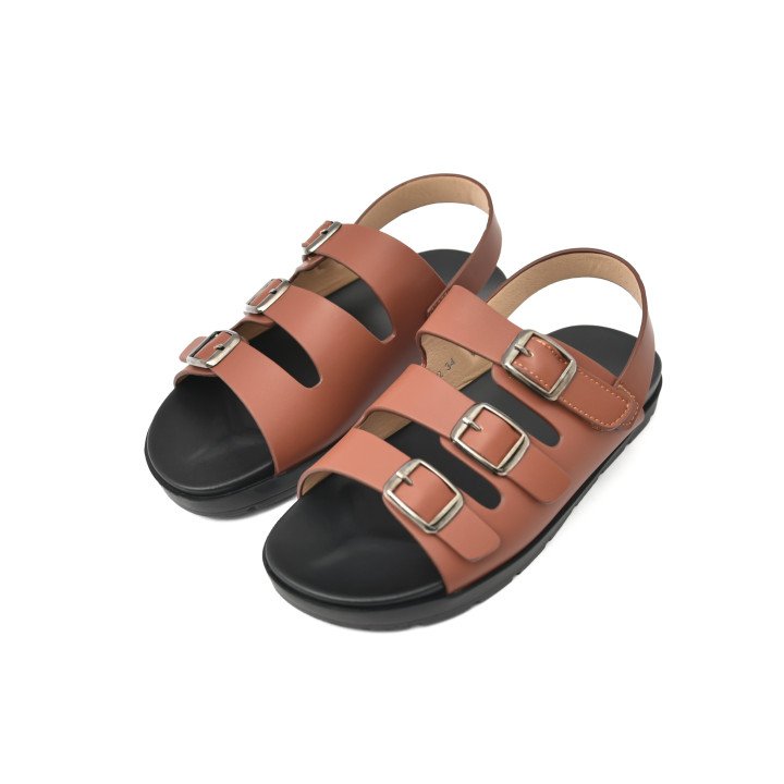 Sandales Multi-Brides à Triple Boucle