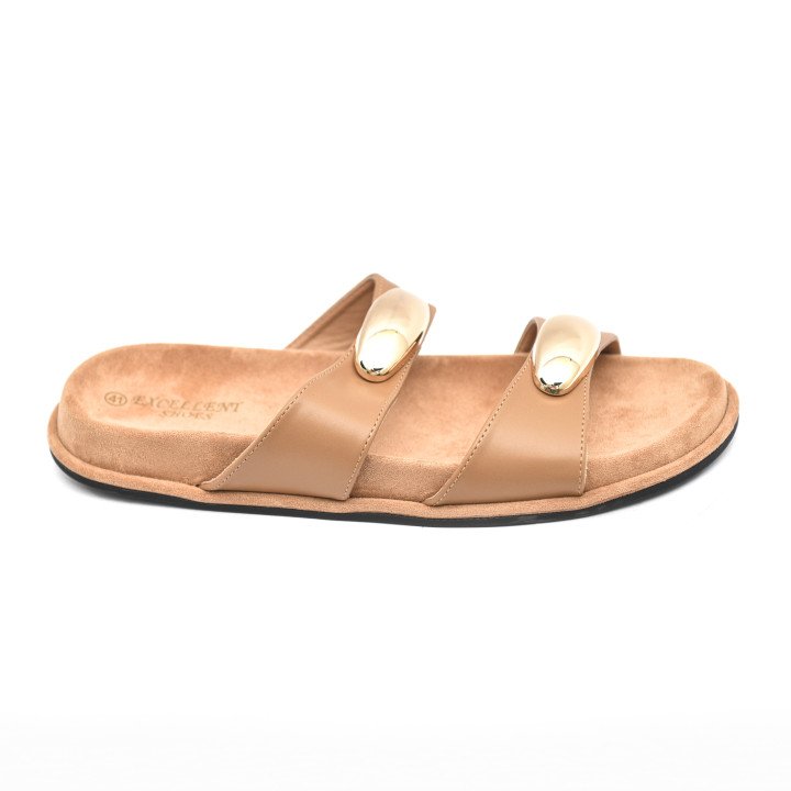 Mules Chic à Détails Métalliques