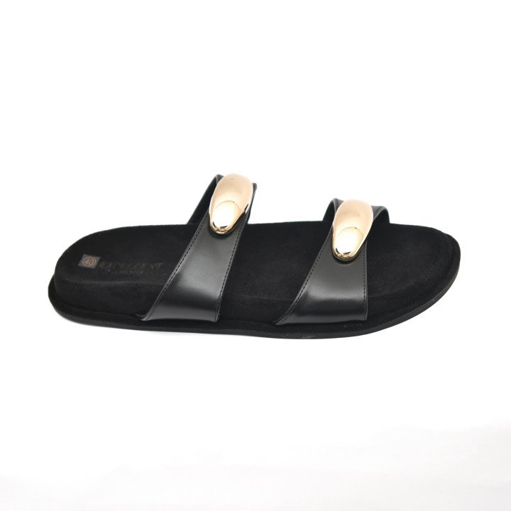 Mules Chic à Détails Métalliques