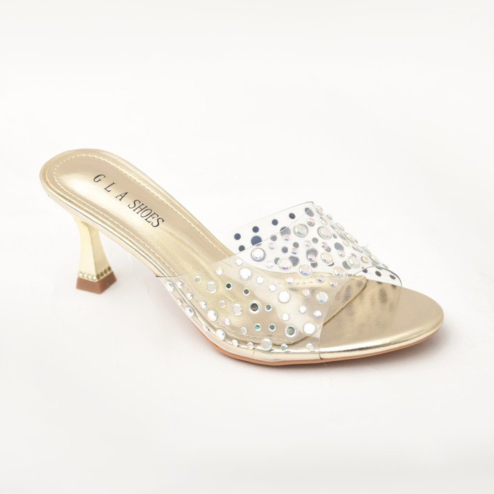 Mule glamour  à talon fin