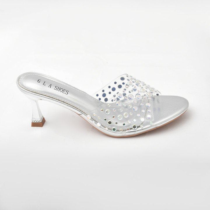 Mule glamour  à talon fin