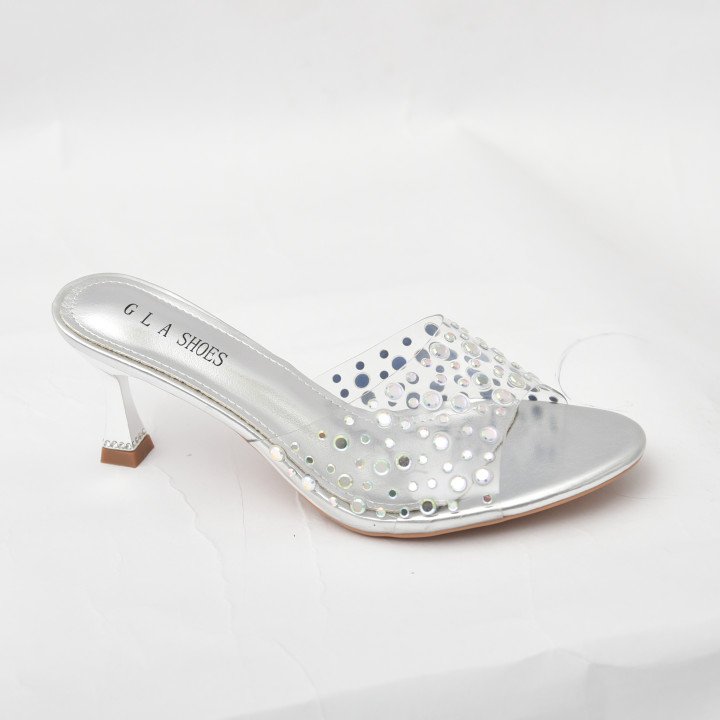 Mule glamour  à talon fin
