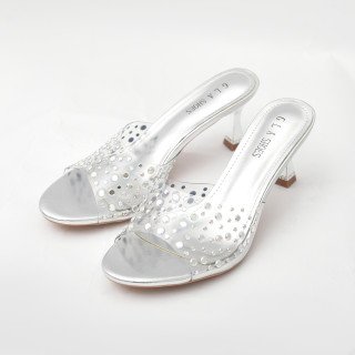 Mule glamour  à talon fin