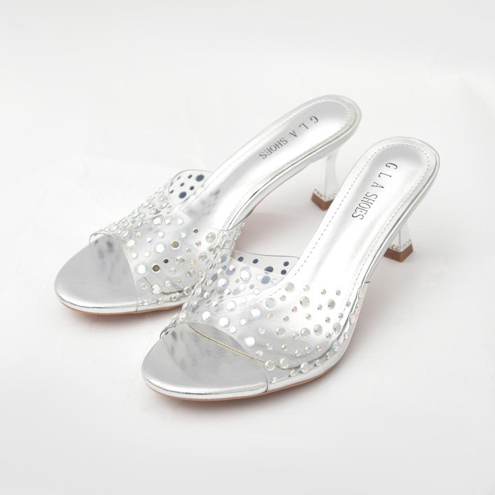 Mule glamour  à talon fin