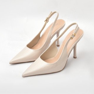Escarpins Slingback à Bout Pointu Verni