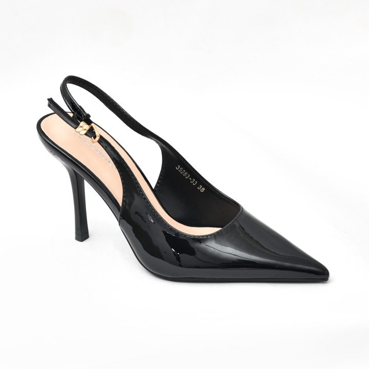 Escarpins Slingback à Bout Pointu Verni