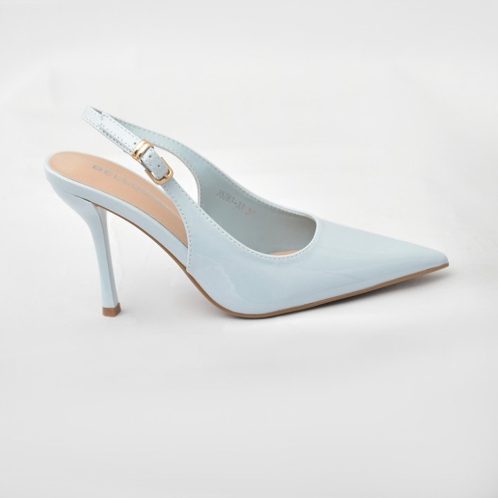 Escarpins Slingback à Bout Pointu Verni