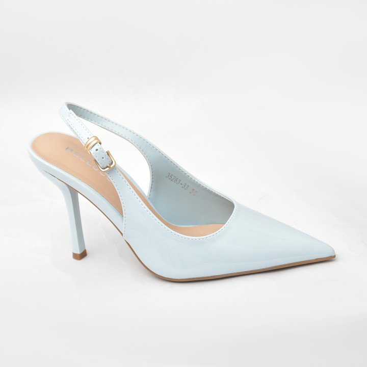 Escarpins Slingback à Bout Pointu Verni