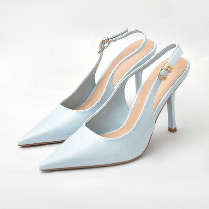 Escarpins Slingback à Bout Pointu Verni