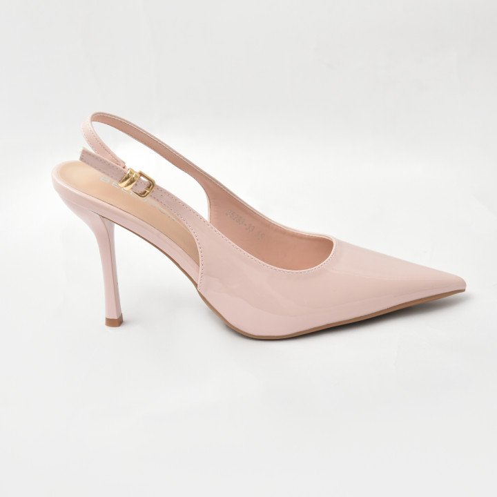 Escarpins Slingback à Bout Pointu Verni