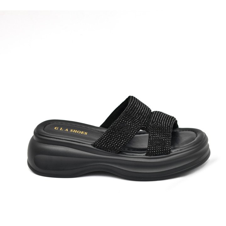 Mules Sport-Chic Strassées
