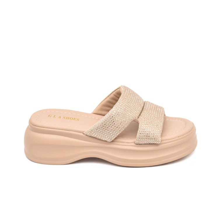 Mules Sport-Chic Strassées