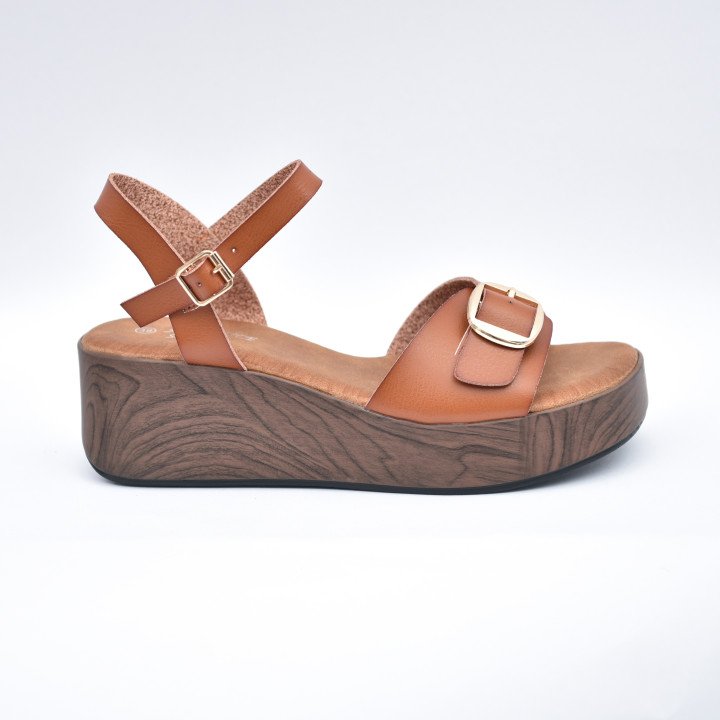 Sandales compensées à bride ajustable