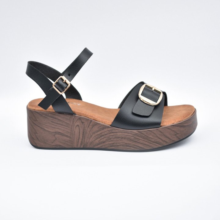 Sandales compensées à bride ajustable