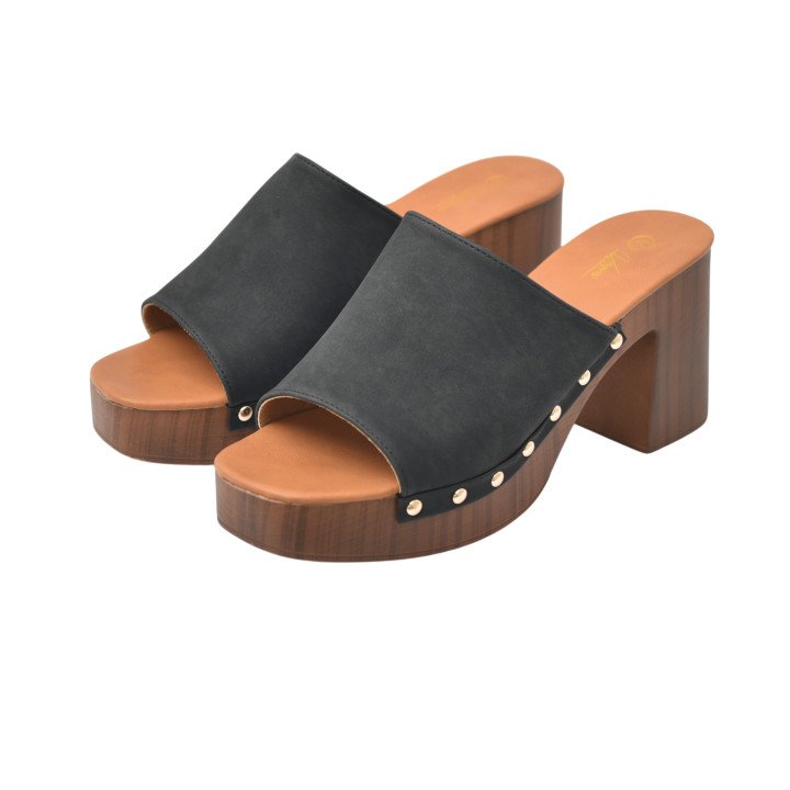 Mule à talon plateforme élégante