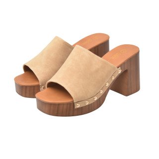 Mule à talon plateforme élégante