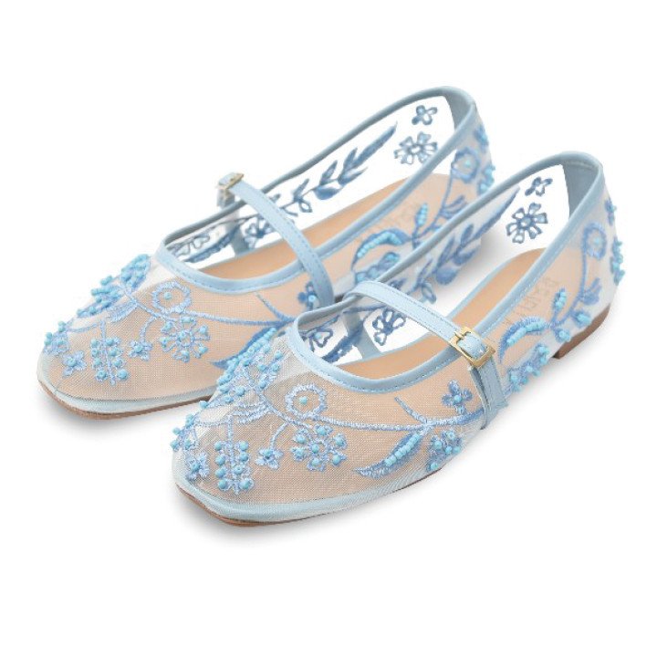 Ballerine en Dentelle Brodée