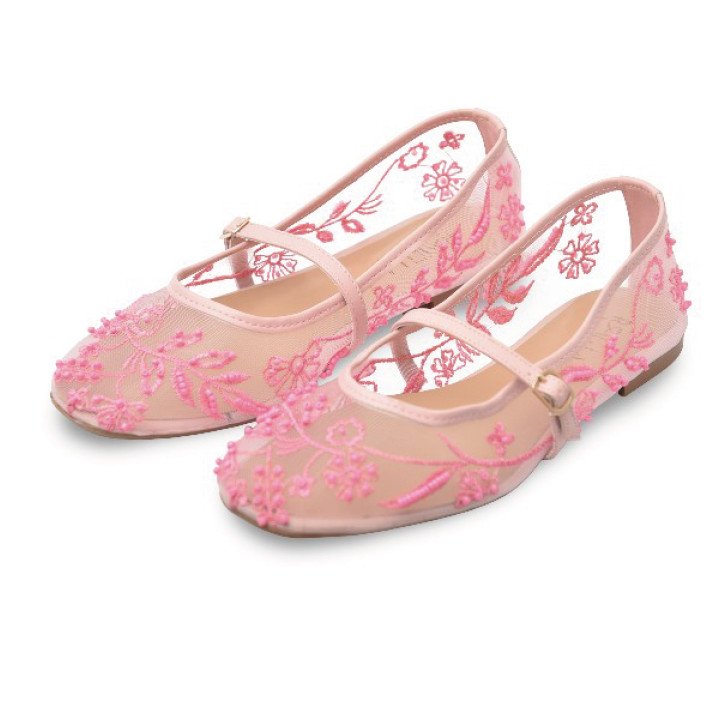 Ballerine en Dentelle Brodée