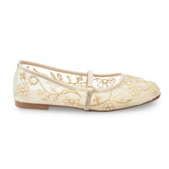 Ballerine en Dentelle Brodée