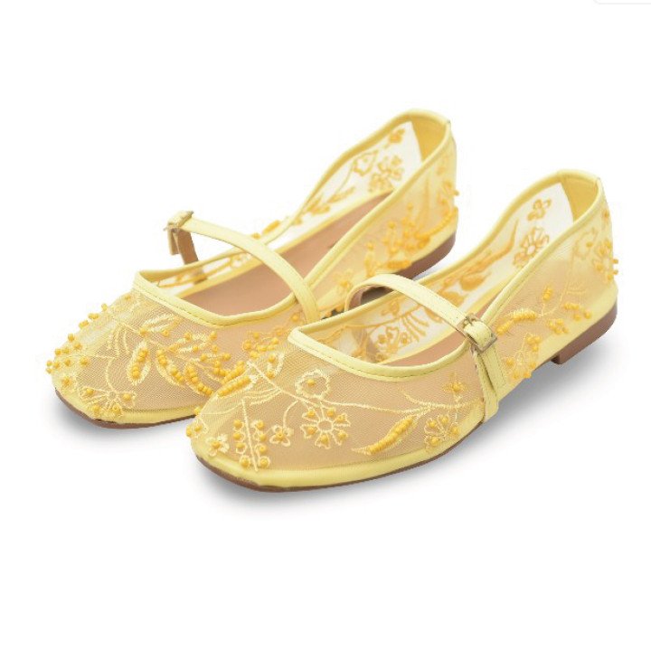 Ballerine en Dentelle Brodée