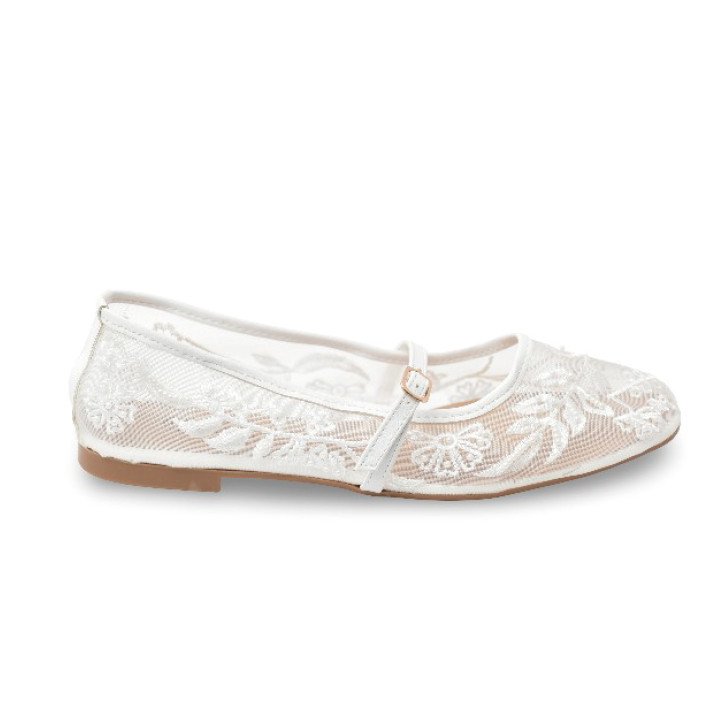 Ballerine en Dentelle Brodée