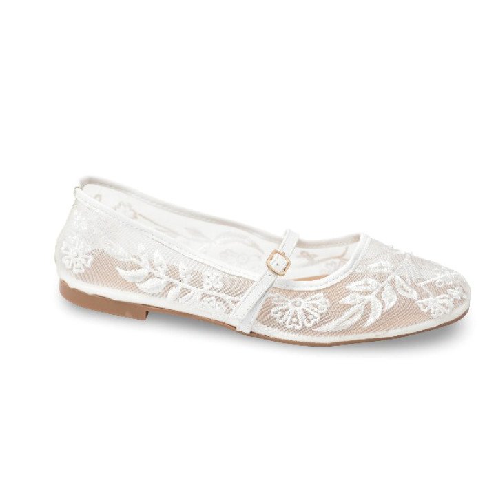 Ballerine en Dentelle Brodée