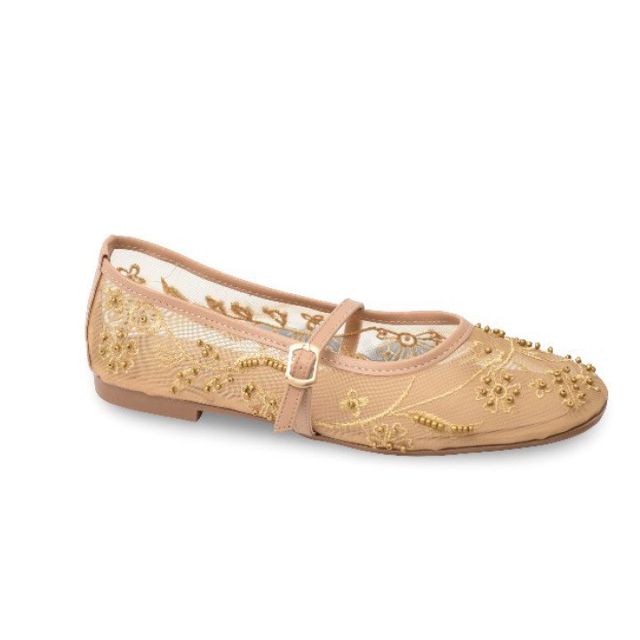 Ballerine en Dentelle Brodée