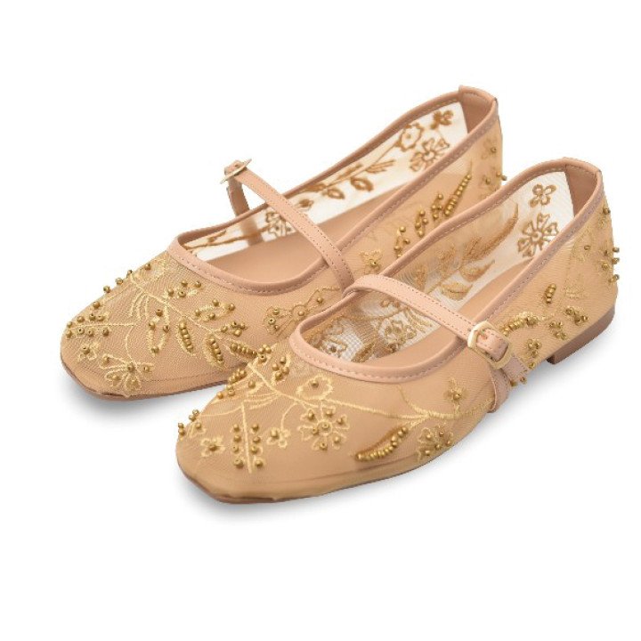 Ballerine en Dentelle Brodée