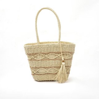 Sac de Plage Ajouré en Paille